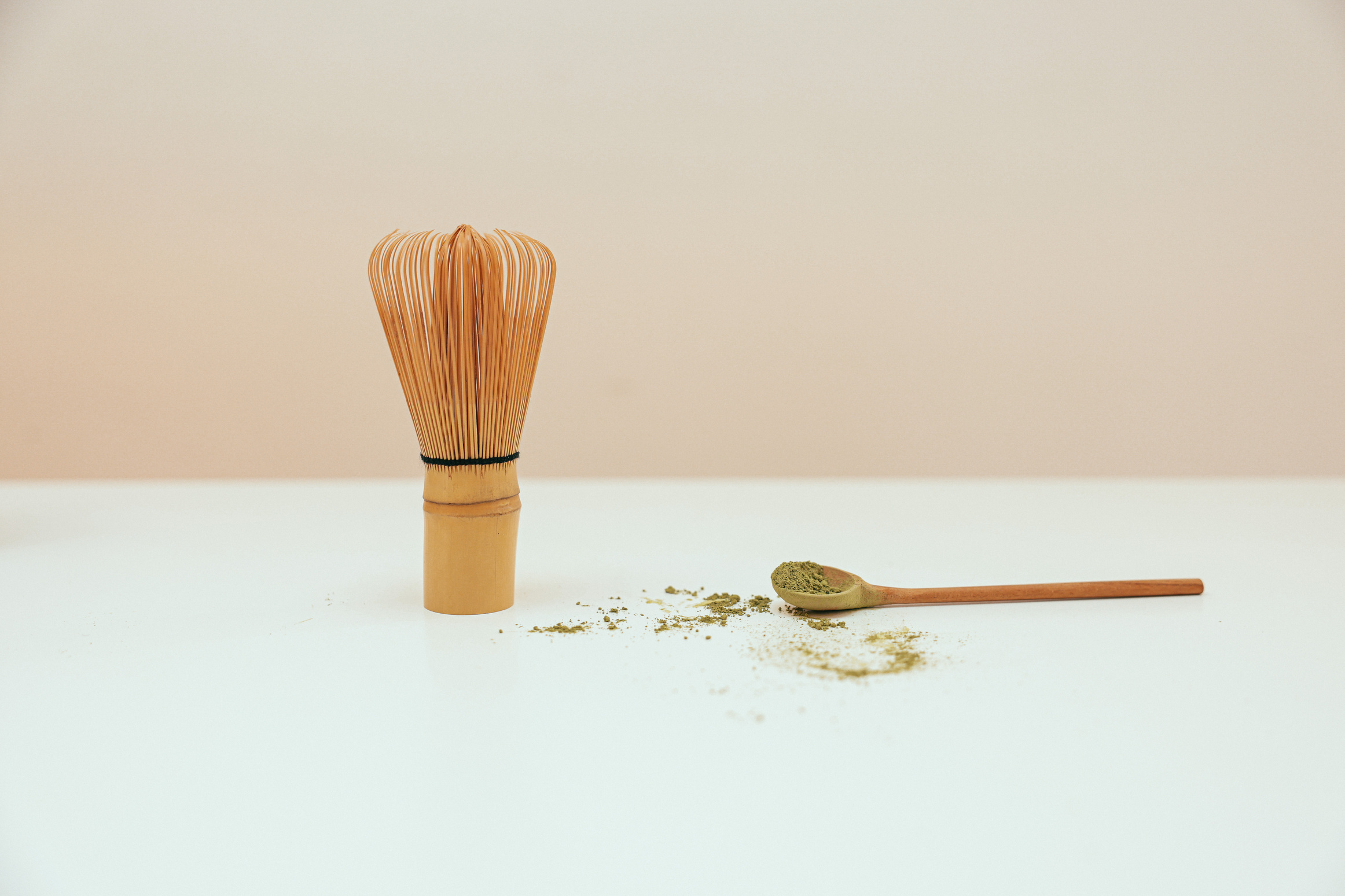 Bamboo Whisk on the Table